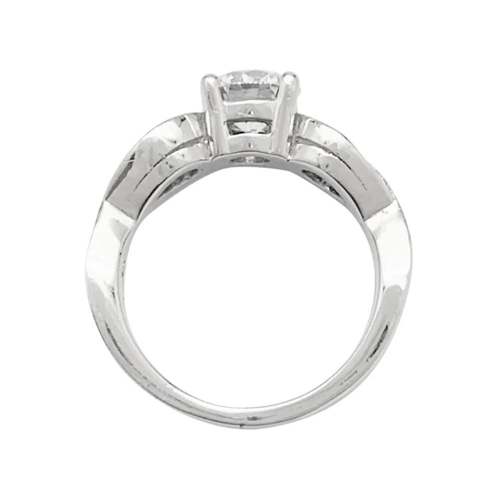 Bague diamant 0,94 carat en or blanc. - Image 4