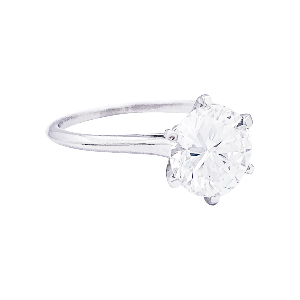 Solitaire or blanc et platine, 2,17 cts. - Image 3