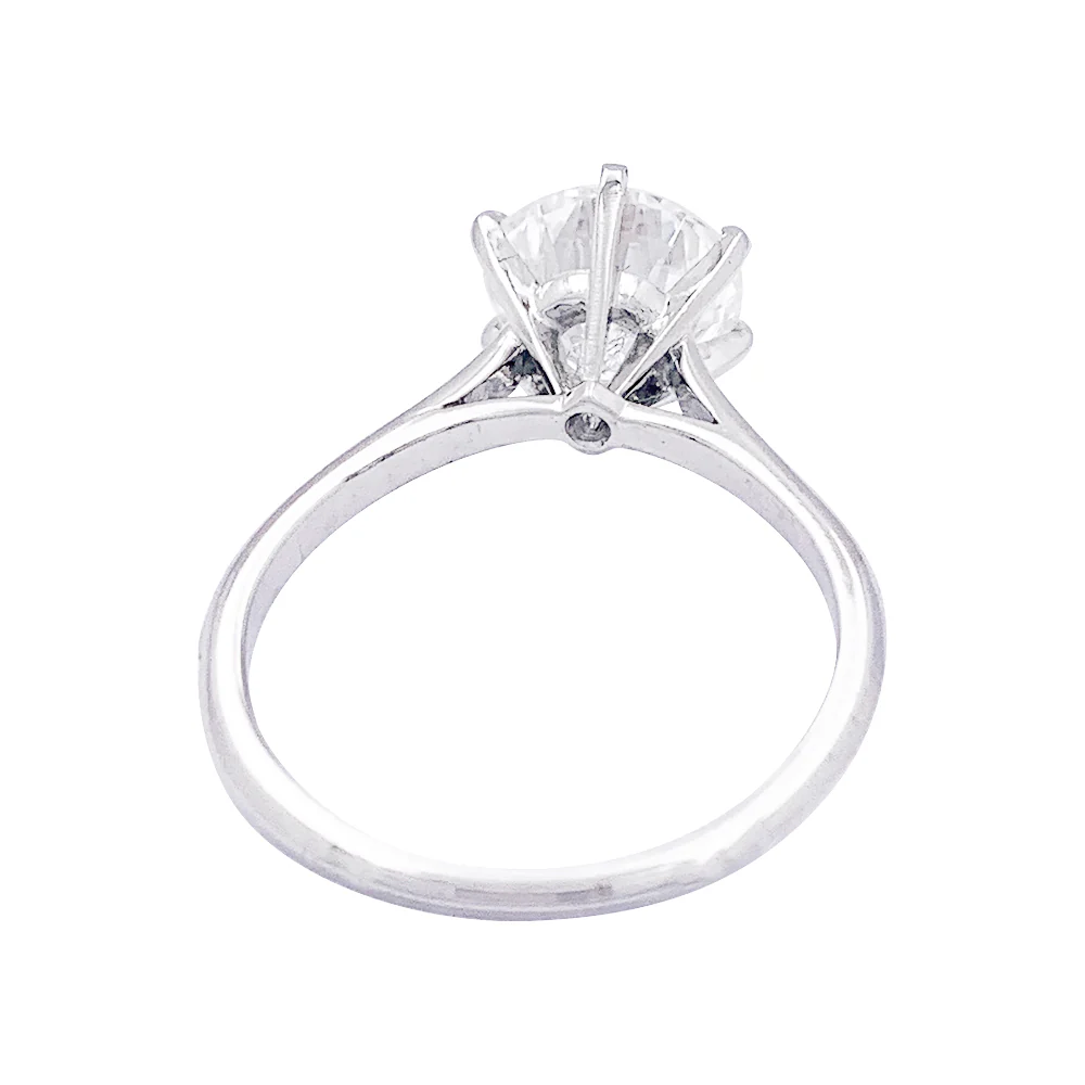 Solitaire or blanc et platine, 2,17 cts. - Image 4