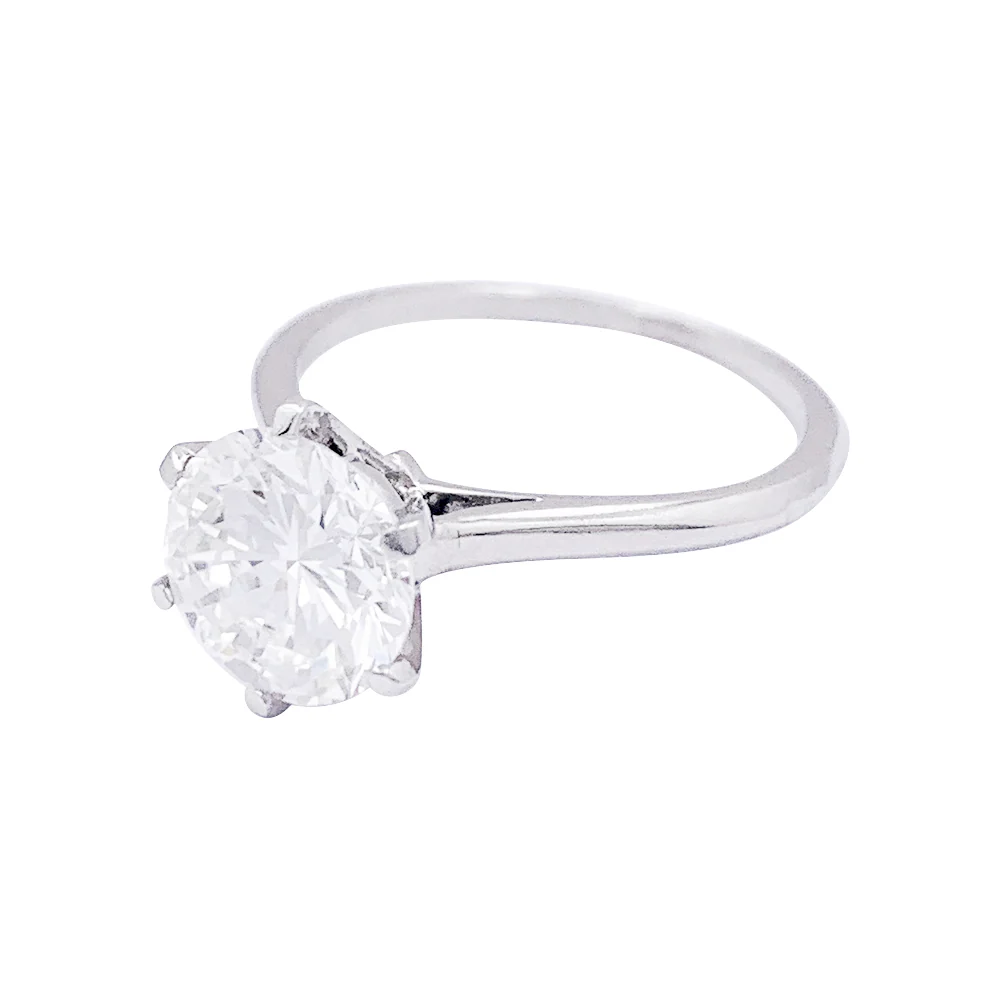 Solitaire or blanc et platine, 2,17 cts. - Image 5
