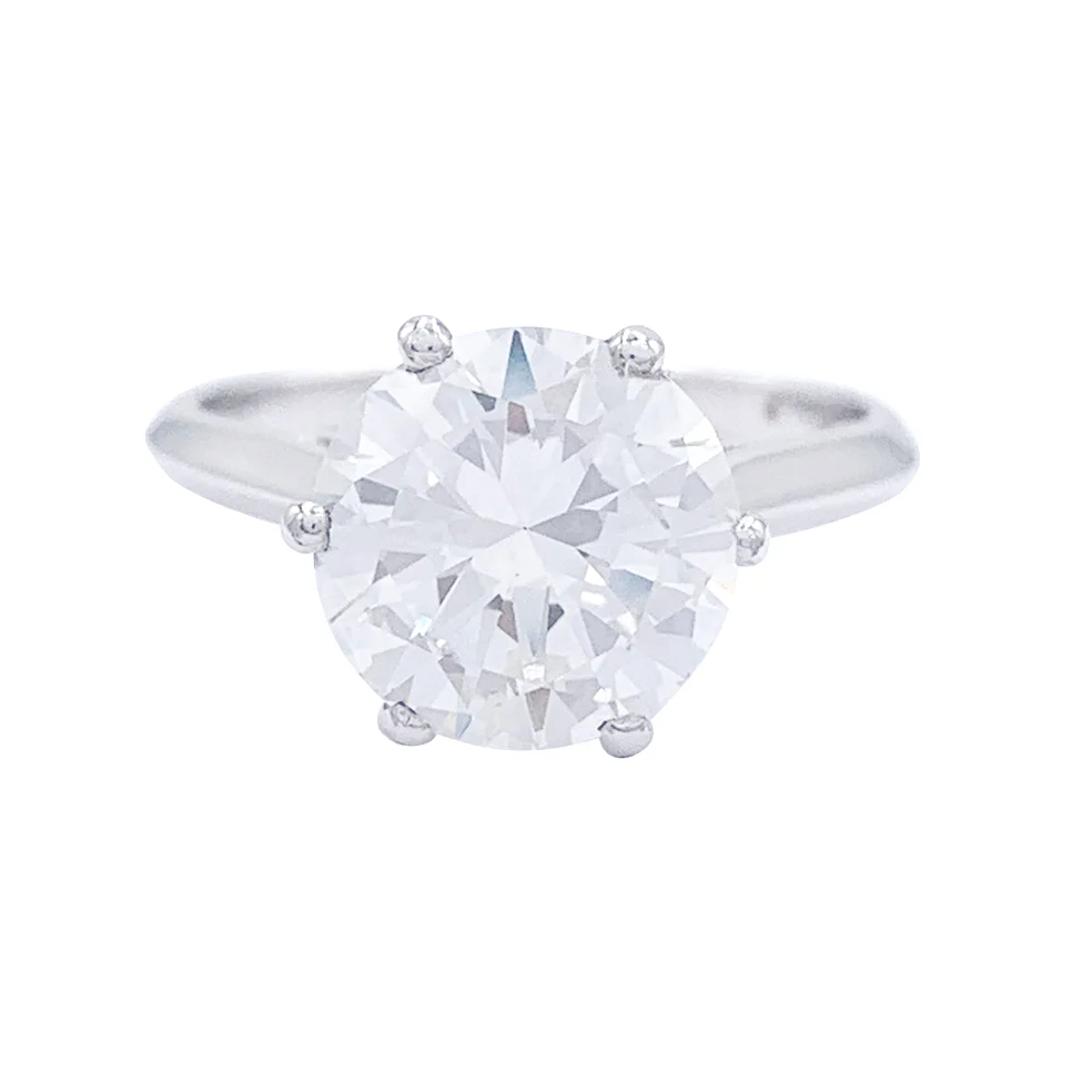 Solitaire platine, or blanc, diamant 2,30 cts. - Image 2