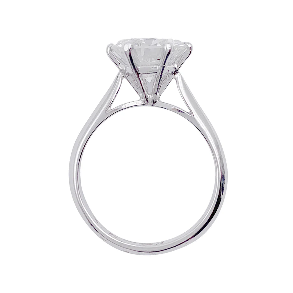 Solitaire platine, or blanc, diamant 2,30 cts. - Image 4