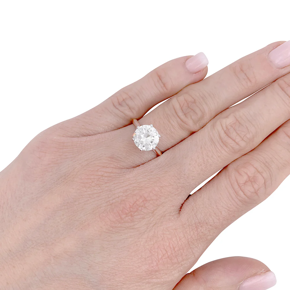 Solitaire platine, or blanc, diamant 2,30 cts. - Image 6