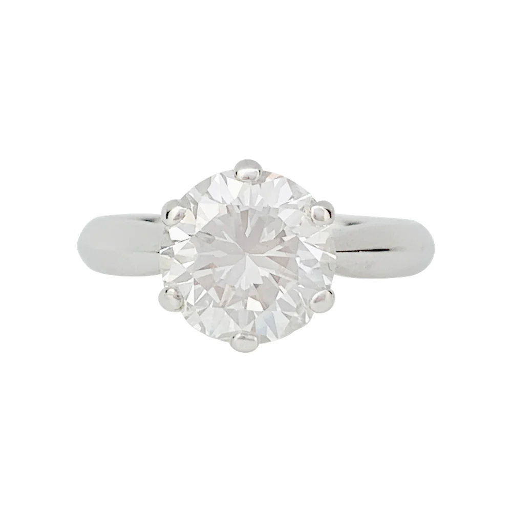 Bague diamant 2,52 carats, en or blanc. - Image 2