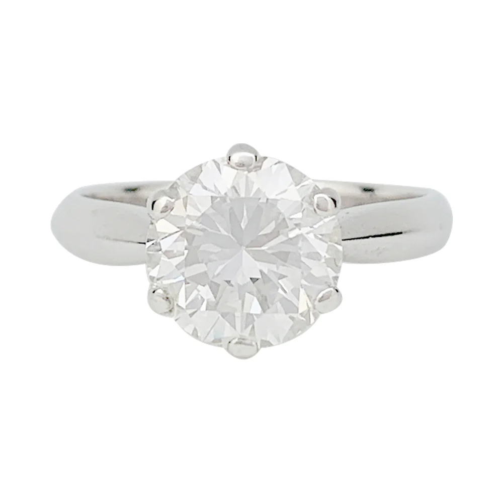 Bague diamant 2,52 carats, en or blanc. - Image 3