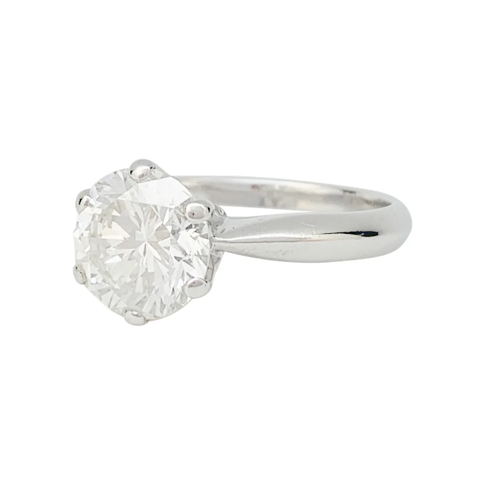 Bague diamant 2,52 carats, en or blanc. - Image 5