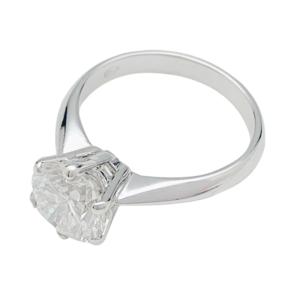 Bague diamant 2,52 carats, en or blanc. - Image 7