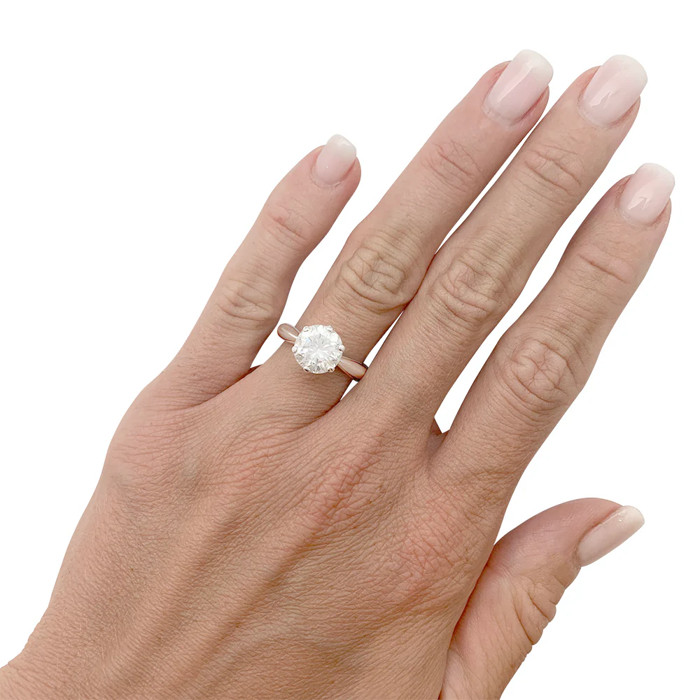 Bague diamant 2,52 carats, en or blanc. - Image 8