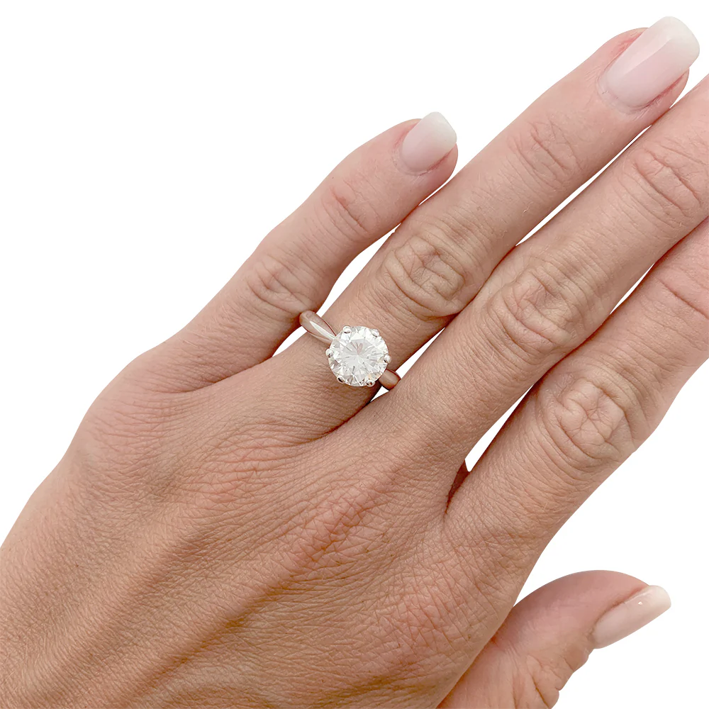 Bague diamant 2,52 carats, en or blanc. - Image 9
