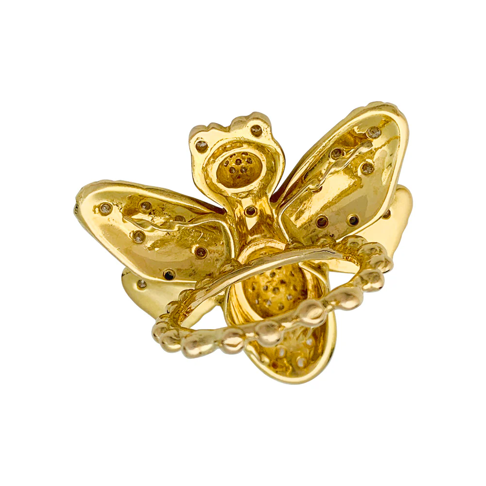 Bague Garnazelle "Papillon" en or jaune, diamants. - Image 7